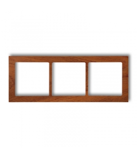 DECO Ramka uniwersalna potrójna - drewno (mahoń) Karlik DRD-3D