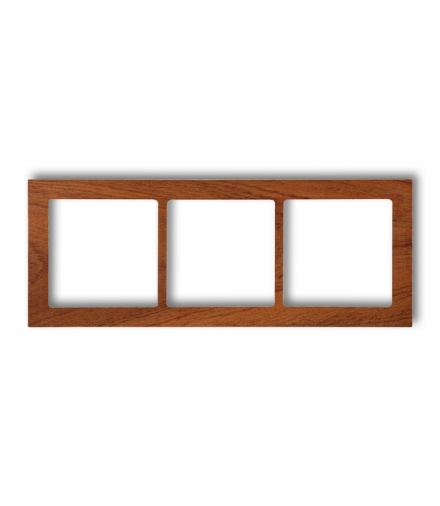 DECO Ramka uniwersalna potrójna - drewno (mahoń) Karlik DRD-3D