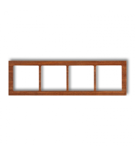 DECO Ramka uniwersalna poczwórna- drewno (mahoń) Karlik DRD-4D