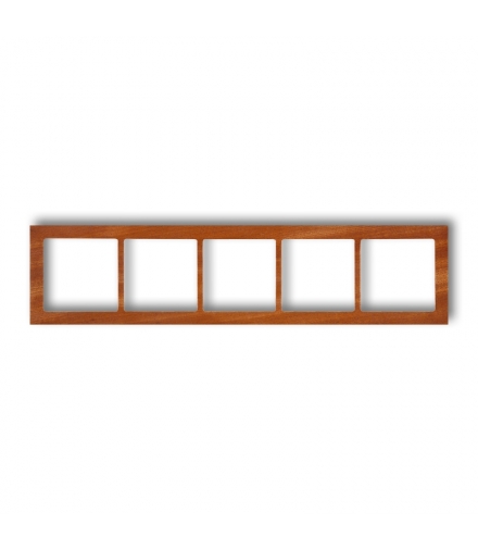 DECO Ramka uniwersalna pięciokrotna - drewno (mahoń) Karlik DRD-5D