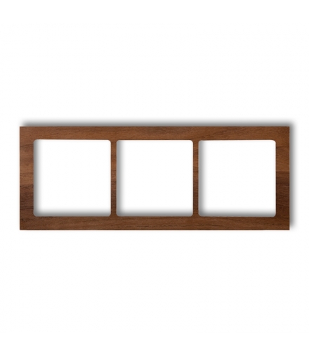 DECO Ramka uniwersalna potrójna - drewno (orzech amerykański) Karlik DRD-3E