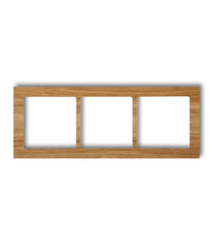 DECO Ramka uniwersalna potrójna - drewno (dąb) Karlik DRD-3F