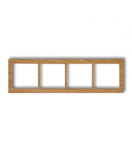 DECO Ramka uniwersalna poczwórna - drewno (dąb) Karlik DRD-4F