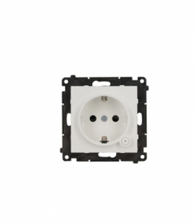 Gniazdo z uziemieniem z wbudowanym pomiarem energii, sterowane smartfonem [Wi-Fi] – SOCKET, Schuko, 250V, 16A, moduł, biały mat Simon 55 GO TEGSZ1W.02/111